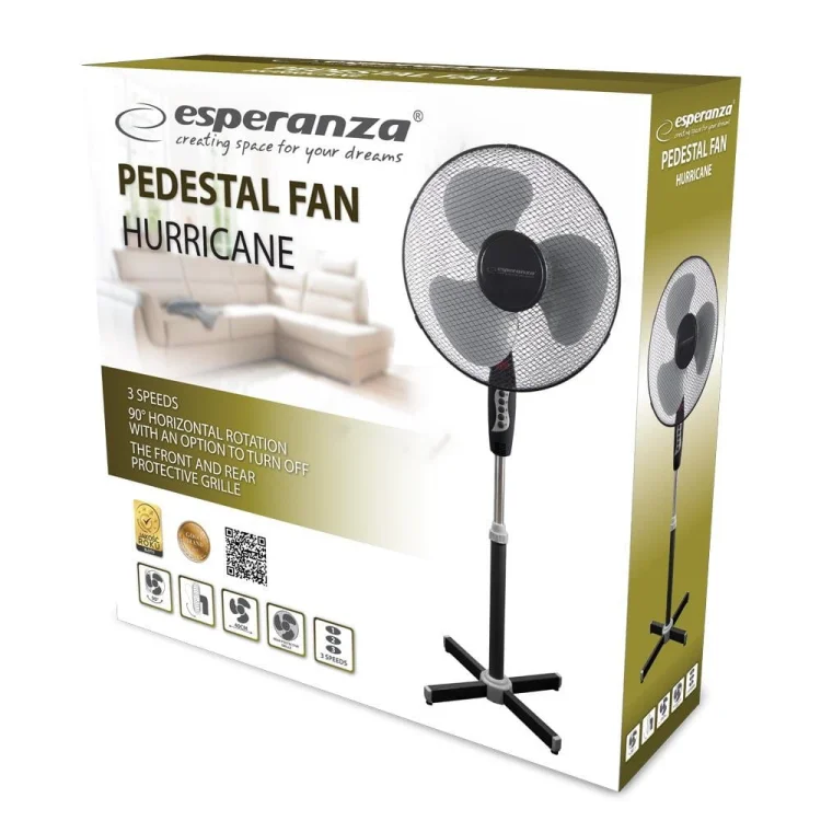 Wentylator stojący Esperanza Hurricane EHF001KE (kolor szary)