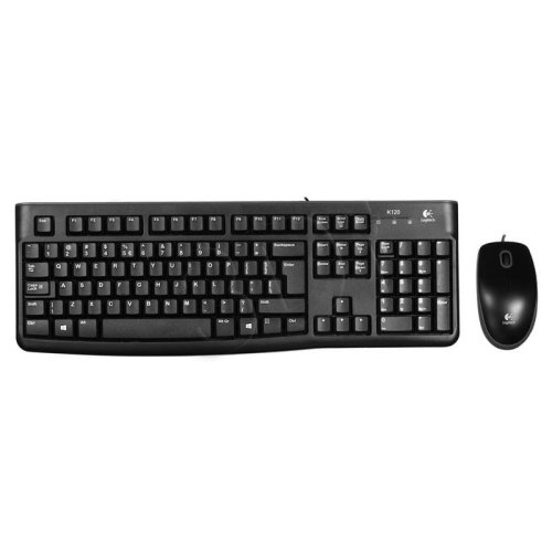 Zestaw klawiatura + mysz Logitech MK120 920-002562 (membranowa; USB 2.0; (US); kolor czarny; optyczna; 1000 DPI)