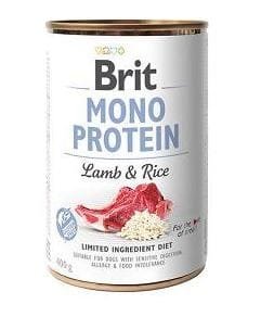 Karma BRIT Mono Protein jagnięcina,  brąz ryż 400g