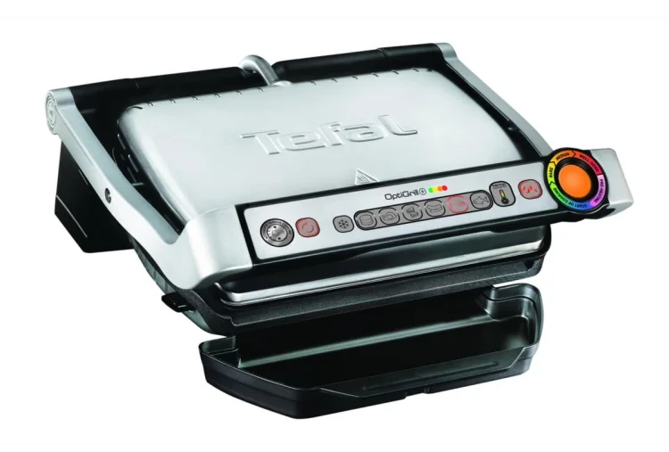 Grill elektryczny Tefal Optigrill+ GC 716D (Akcesorium do gofrów; stołowy-zamknięty; 2000W; kolor srebrny)
