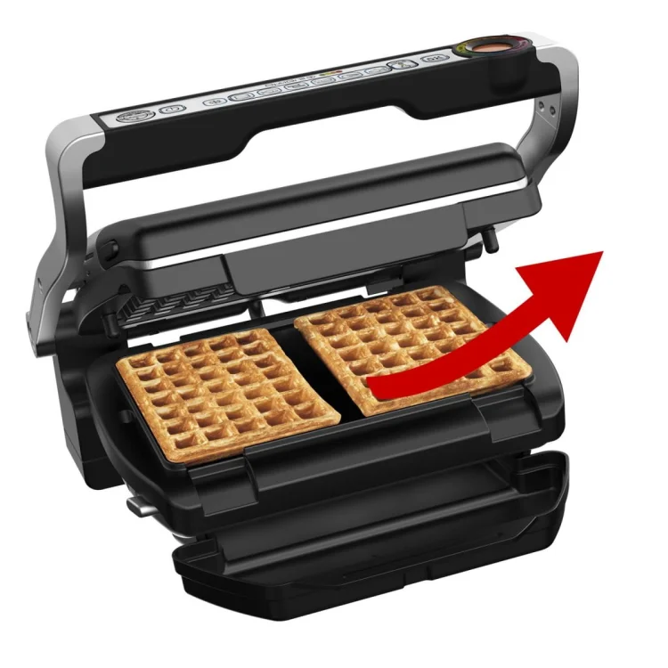 Grill elektryczny Tefal Optigrill+ GC 716D (Akcesorium do gofrów; stołowy-zamknięty; 2000W; kolor srebrny)