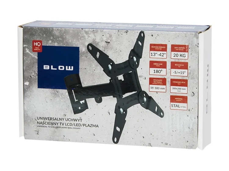 Uchwyt do telewizora BLOW 76-853# (Obrotowy, ścienne, Uchylny; 10" - 37"; max. 25kg)