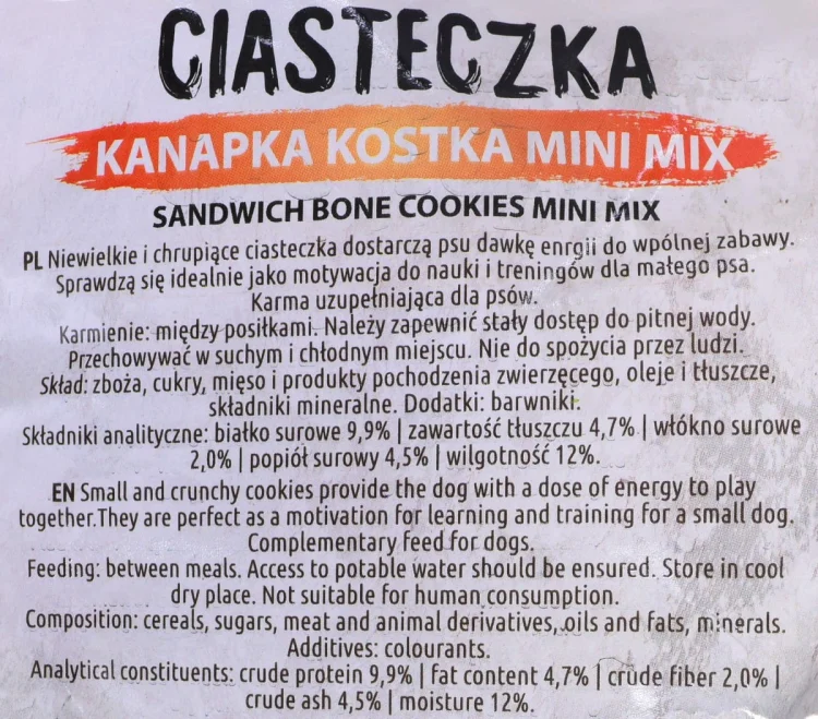 Maced Ciastka Kanapka Kostka Mix Mini - przysmak dla psa - 1kg