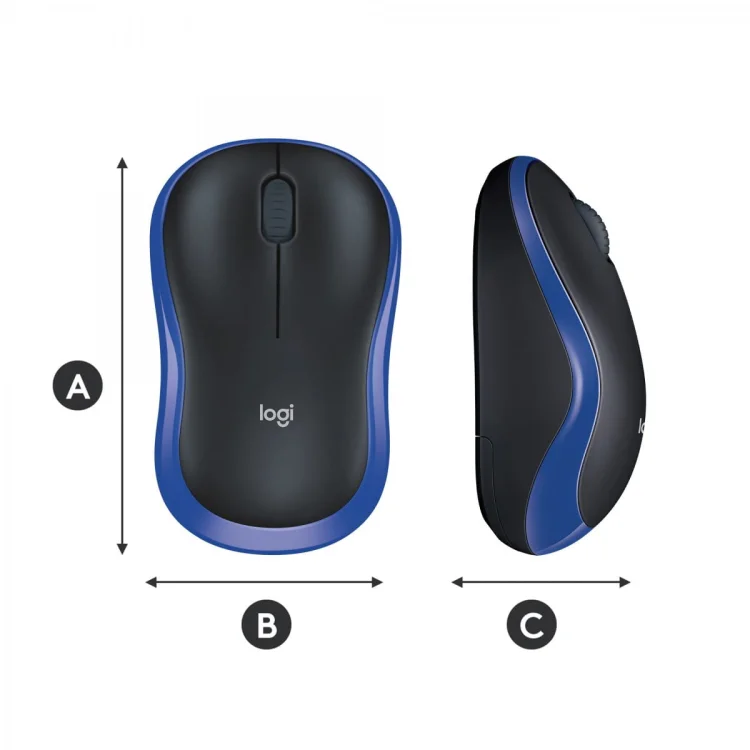 Mysz bezprzewodowa Logitech M185 910-002236 (optyczna; 1000 DPI; kolor niebieski)