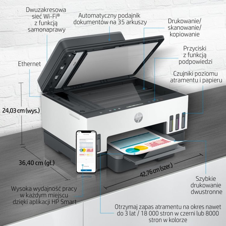 URZĄDZ. WIELOF. HP Smart Tank 750 All-in-One 6UU47A