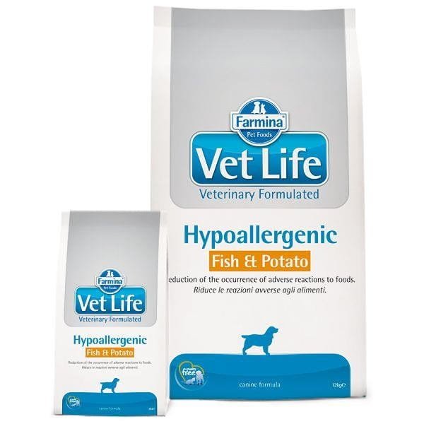 FARMINA Vet Life HIPO Fish & Potato DOG - sucha karma dla psa - 12kg