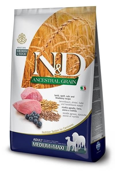 Farmina N&D Ancestral Grain sucha karma dla psów ras średnich i dużych z jagnięciną 12kg