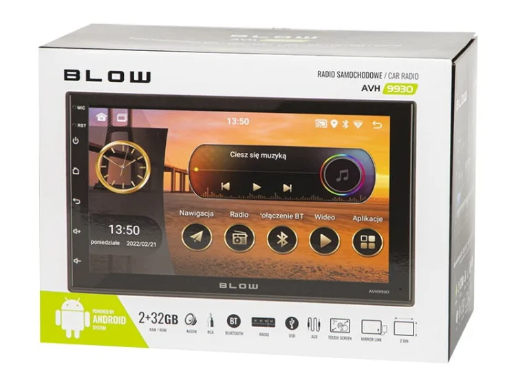 BLOW RADIO AVH-9930 2DIN 7" GPS ANDROID