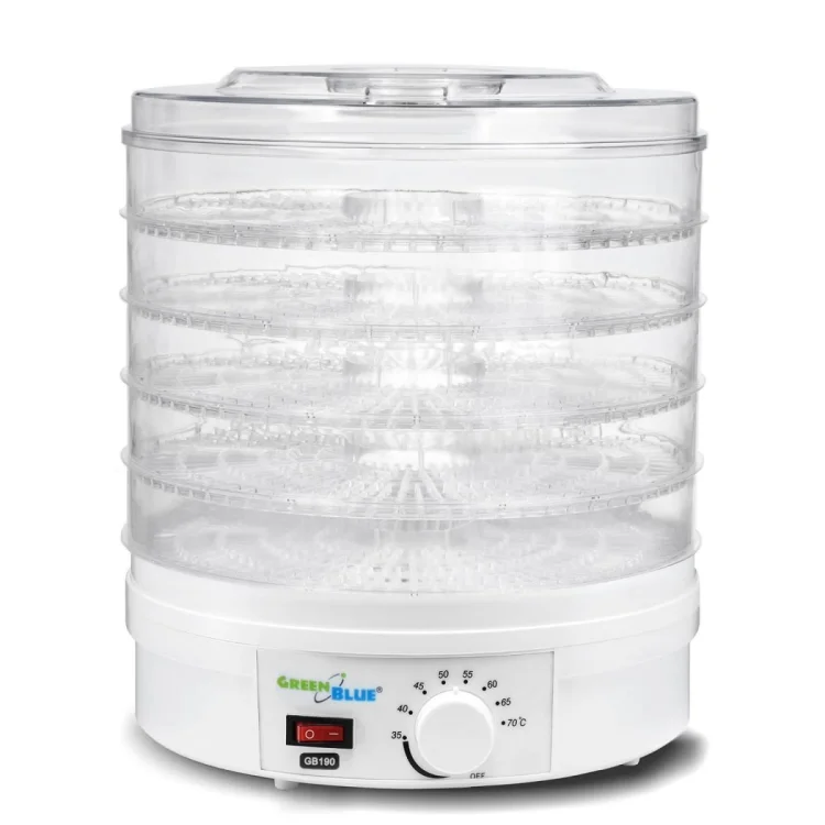 Suszarka do grzybów, warzyw i owoców GreenBlue GB190 (250W; kolor biały)