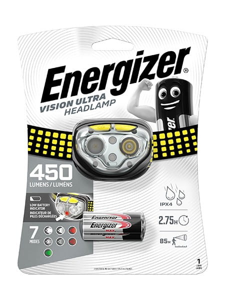 LATARKA ENERGIZER HEADLIGHT VISION ULTRA HEADLIGHT 3AAA 450 lm