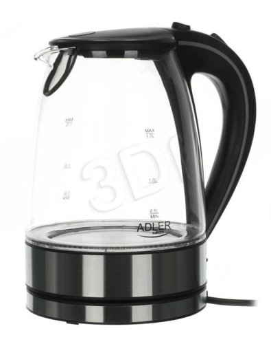 Czajnik elektryczny Adler AD 1225 (2000W 1.7l; kolor przeźroczysty)