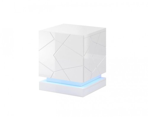 Szafka nocna QIU 2szt. 46x41,5xH53 biały połysk/biały połysk