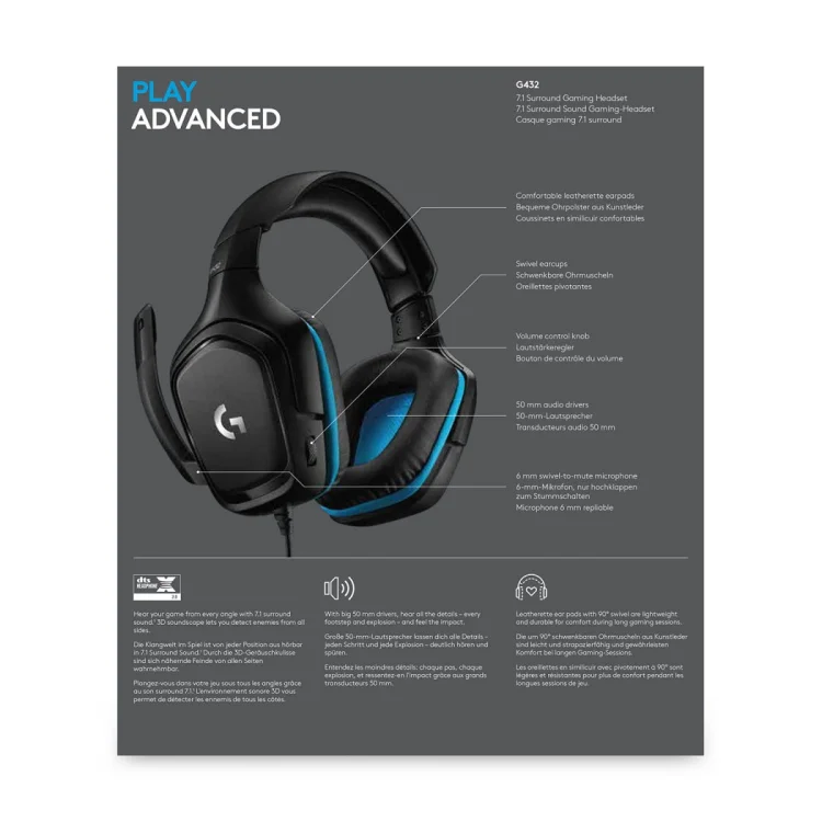 Słuchawki z mikrofonem Logitech 981-000770 (kolor czarny)