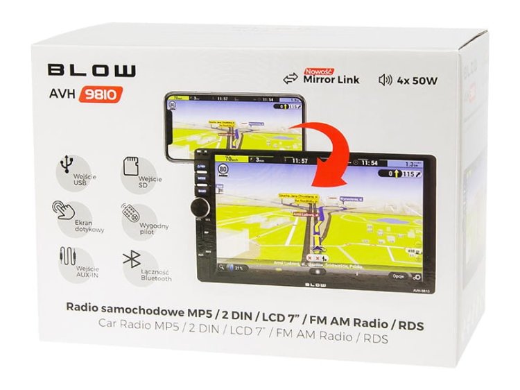 Radioodtwarzacz multimedialna BLOW 5900804102915 (Bluetooth, USB + AUX + karty SD)