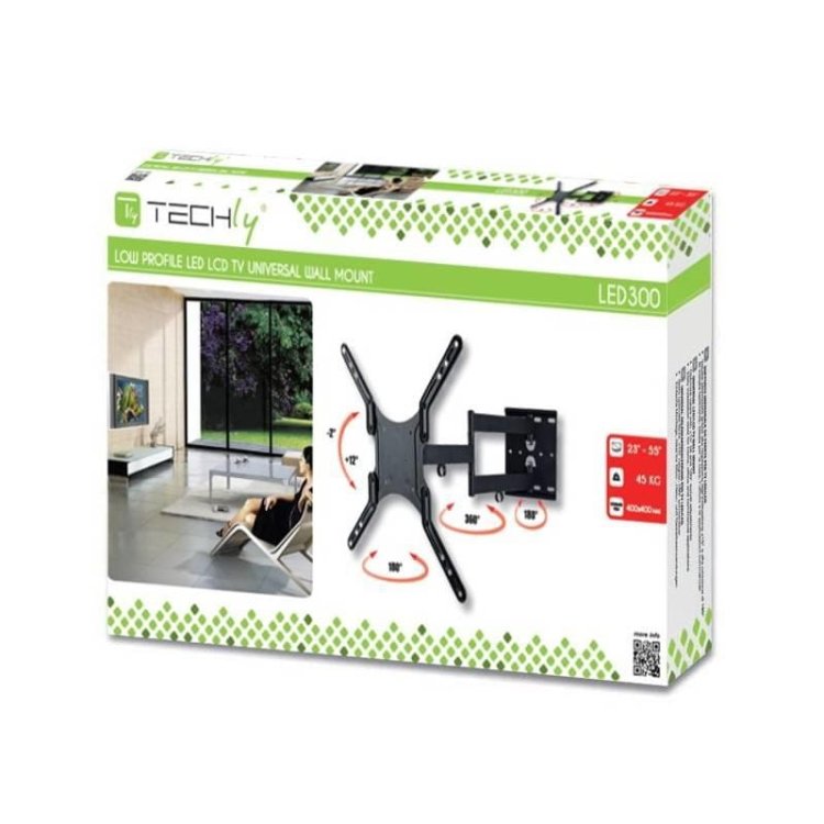 TECHLY UCHWYT ŚCIENNY TV LED/LCD 23-55 CALI 45KG O