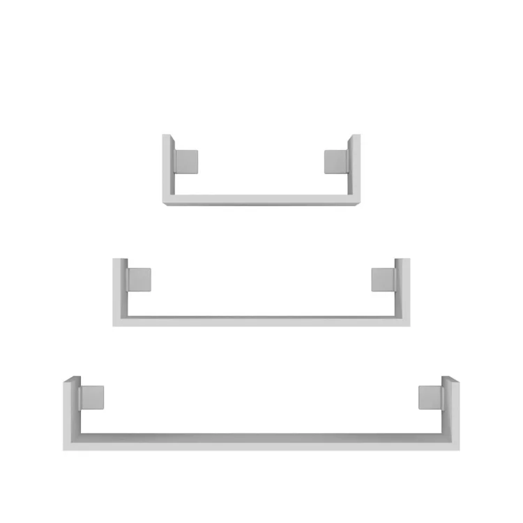 Zestaw 3x półka wisząca MOBI 3P 80x20xH14 biel