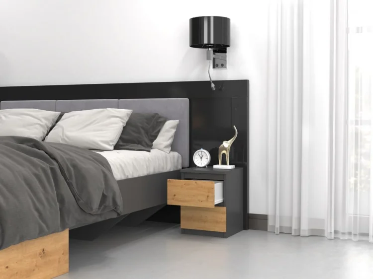 Szafka nocna M2 30x30xH40 antracyt/artisan