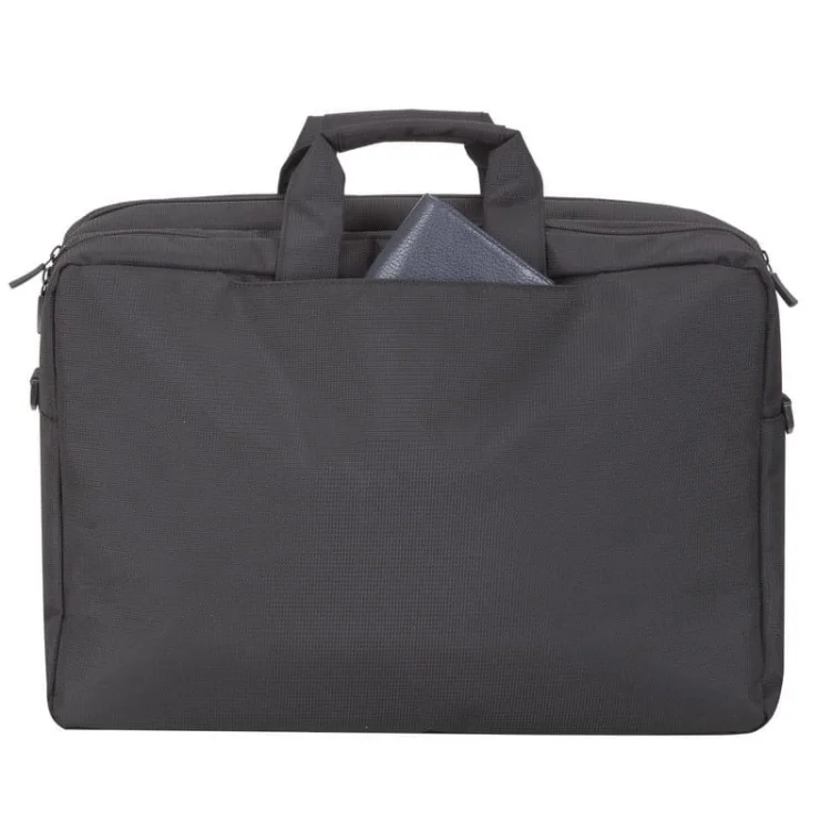 RIVACASE TORBA NA LAPTOP 17,3" TEGEL, CZARNA, MATERIAŁ WODOODPORNY, KIESZENIE NA TABLET 10,1", SMARTFON, DOKUMENTY, AKCESORIA