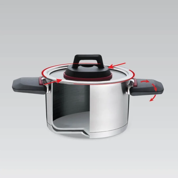 Garnek ze skład.uszami+pokrywka MR-3530-20  3,2L