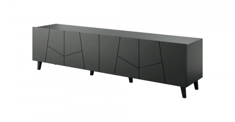 Szafka RTV ETNA 200x42x52 czarny mat