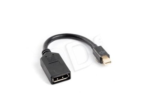 Adapter Lanberg AD-0003-BK (Mini DisplayPort M - DisplayPort F; 0,10m; kolor czarny)