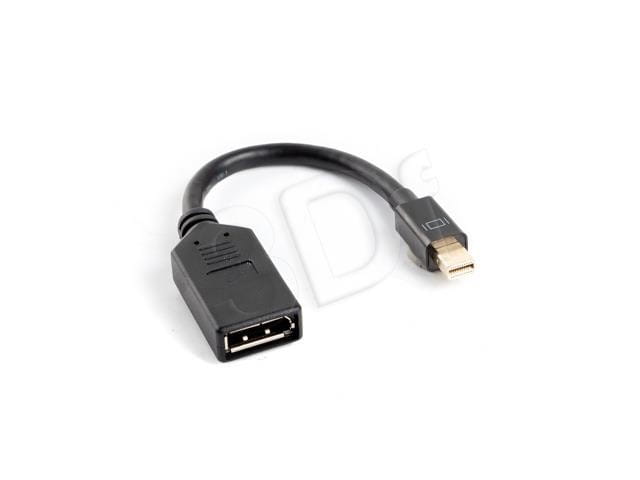 Adapter Lanberg AD-0003-BK (Mini DisplayPort M - DisplayPort F; 0,10m; kolor czarny)