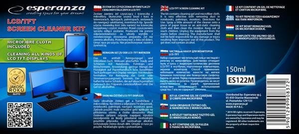 Zestaw do czyszczenia ekranów Esperanza ES122M