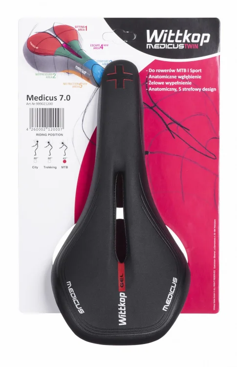 Siodełko rowerowe WITTKOP MEDICUS TWIN 7.0