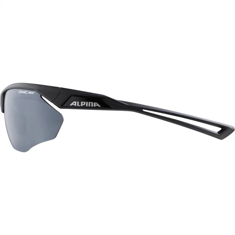 ALPINA Okulary na rower NYLOS HR czarne mat szkło czarne lustro Cat.3