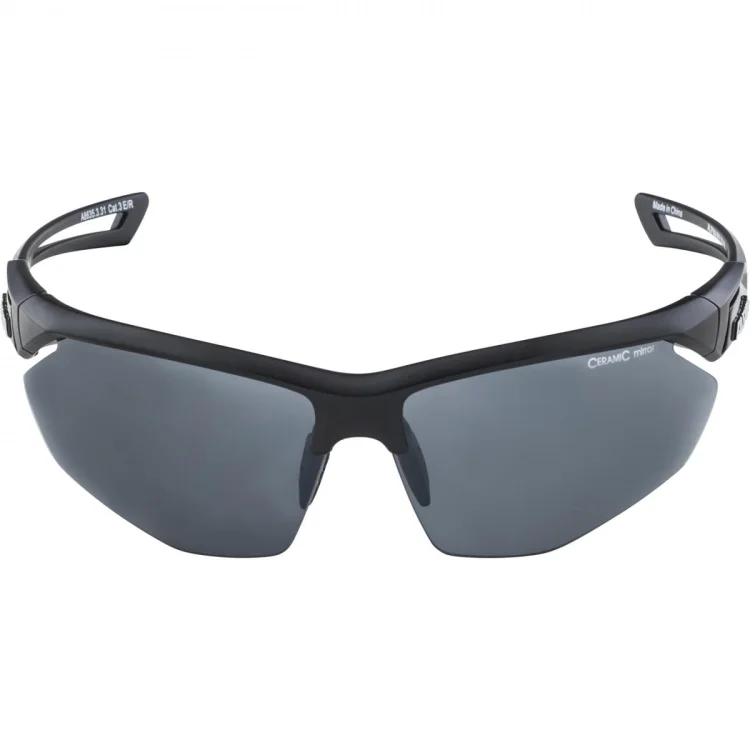 ALPINA Okulary na rower NYLOS HR czarne mat szkło czarne lustro Cat.3