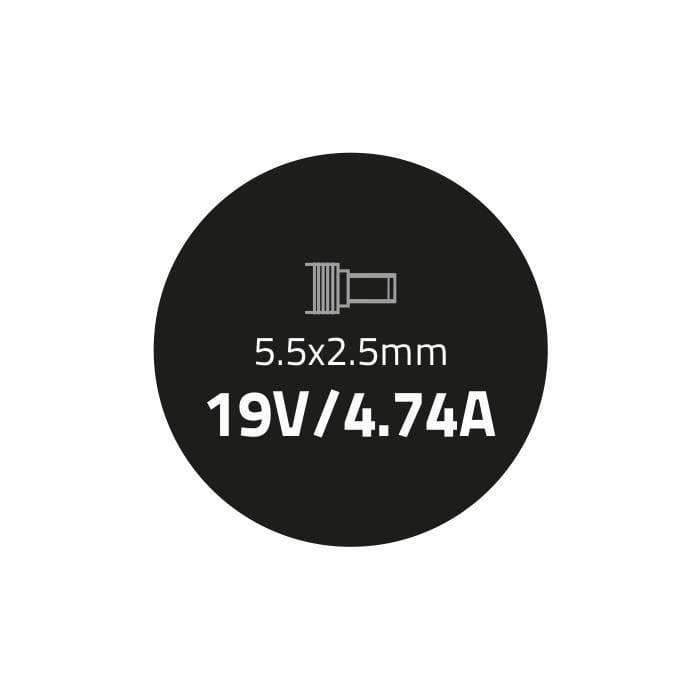 Zasilacz Qoltec 50071.90W do notebooka Asus (19 V; 4,74 A; 90W; 5.5 mm x 2.5 mm)