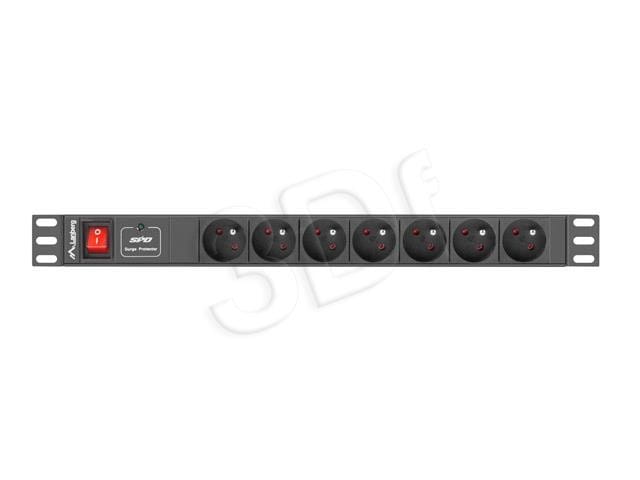 Listwa zasilająca Lanberg PDU-07E-0200-BK (16 A; 2m; kolor czarny)