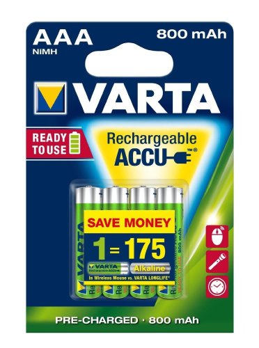 Zestaw akumulatorków AAA VARTA Ready2Use 56703101404 (800mAh ; Ni-MH)
