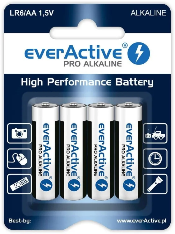 Zestaw baterii alkaliczne everActive LR64BLPA (x 4)