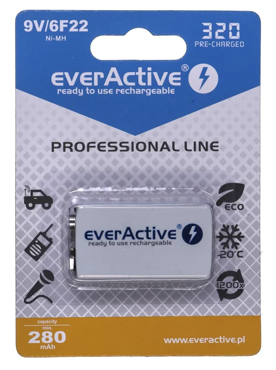 Zestaw akumulatorków everActive EVHRL22-320 (320 mah ; Ni-MH)