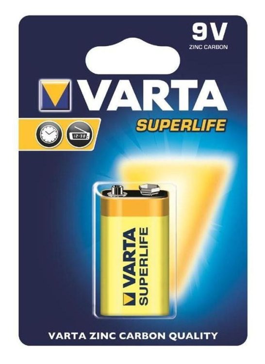 Bateria cynkowo-węglowe VARTA Superlife 9V 6F22 (Zn-C; x 1)