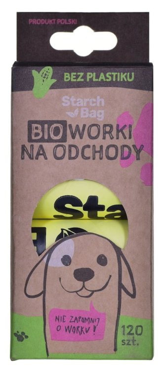 Kompostowalne BIOworki na odchody 8x15szt, zielony