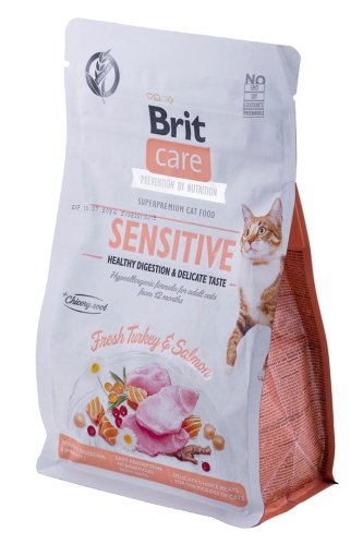 BRIT Care GF Sensitive Turkey&Salmon dla kota 400g