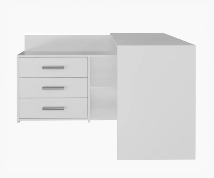 Biurko narożne + komoda DANY 120x50xH76 biały