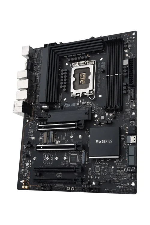 Płyta ASUS Pro WS W680-ACE W680 (LGA 1700) ATX motherboard, 2x PCIe 5.0, 3x PCIe 4.0, 3x PCIe 4.0 M.2 slots, 2x USB 3.2 Gen 2, 4x USB 3.2 Gen 1, 2x US