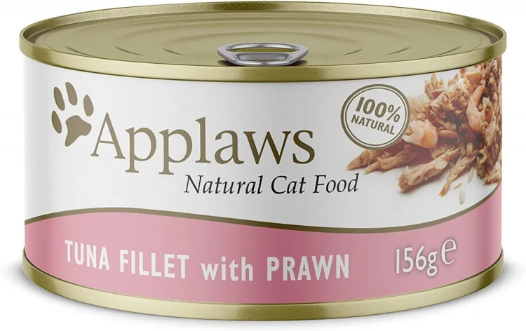APPLAWS CAT Filety z tuńczyka i krewetki 156g