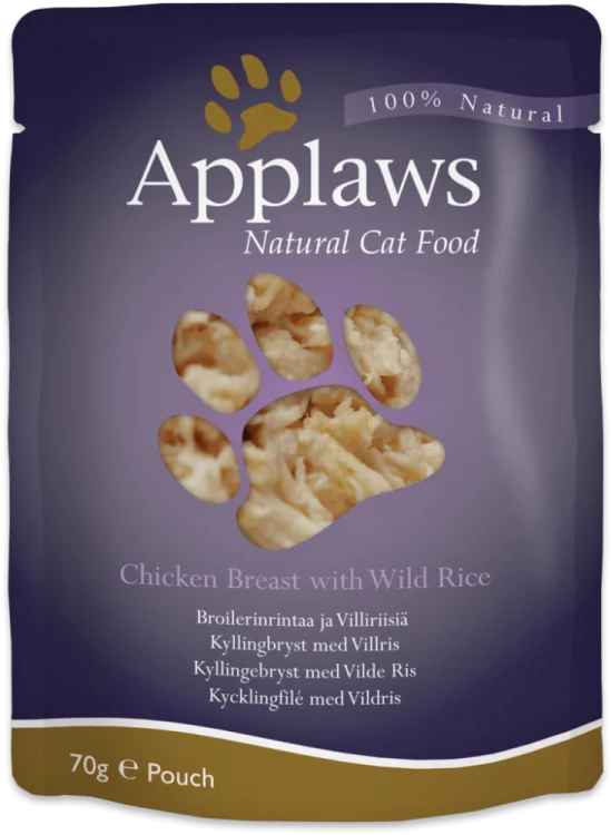 APPLAWS CAT Kurczak i dziki ryż w rosole 70g
