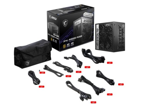 Zasilacz MSI MPG A1000G PCIE5 1000W 135mm 80plus Gold