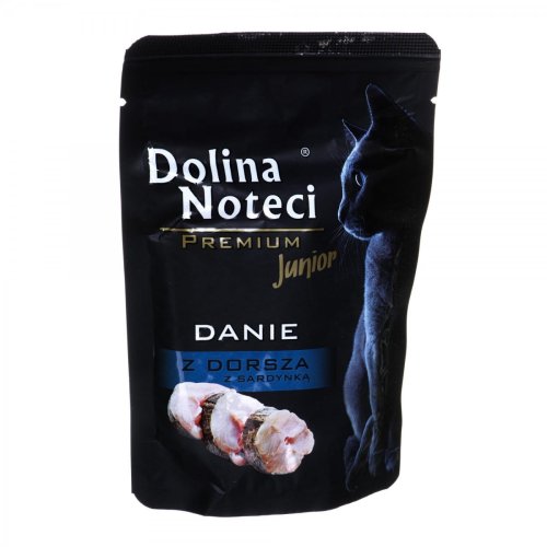 DOLINA NOTECI Premium Danie z dorszem i sardynką - mokra karma dla kociąt - 85g