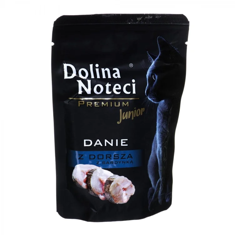 DOLINA NOTECI Premium Danie z dorszem i sardynką - mokra karma dla kociąt - 85g