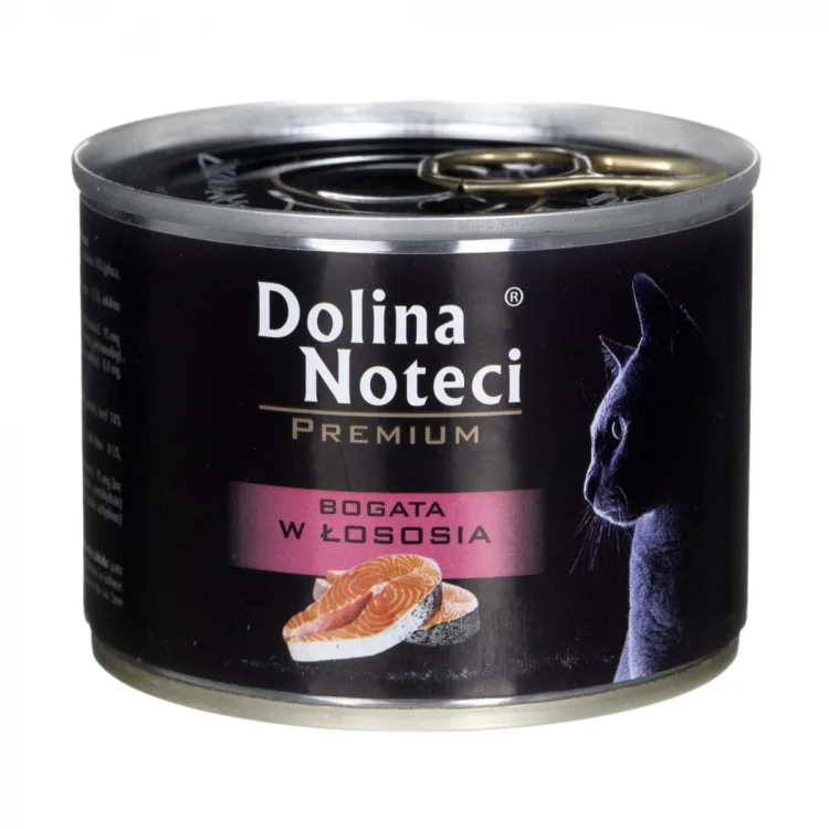 DOLINA NOTECI Premium bogata w łososia - mokra karma dla kota - 185g