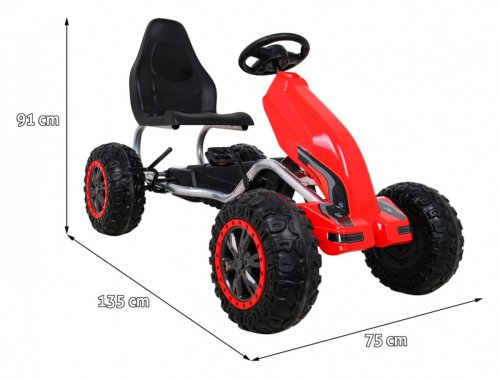 Duży Gokart STRONG Czerwony