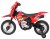 Motorek Cross dla dzieci Pojazd na akumulator Czerwony + Pomocnicze kółka + Dźwięki LED