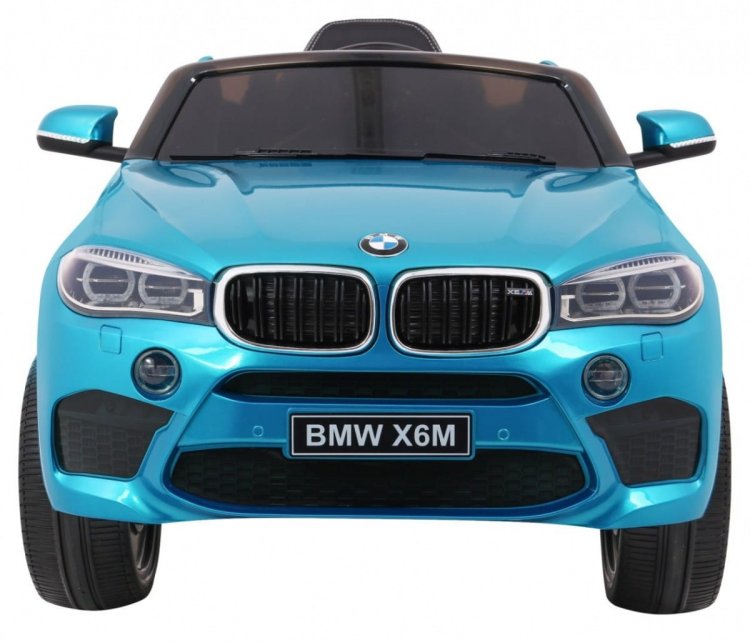 BMW X6M Elektryczne Autko dla dzieci Lakier Niebieski + Pilot + EVA + Wolny Start + Audio + LED