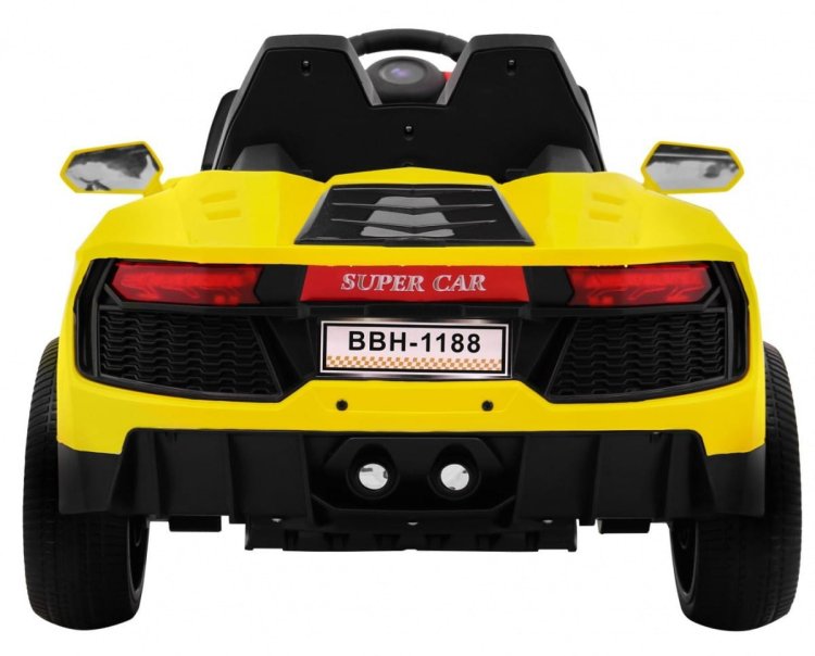 Autko Future na akumulator dla dzieci Żółty + Pilot + Wolny Start + EVA + MP3 USB + LED